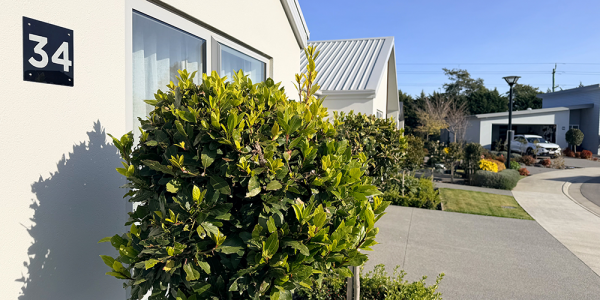 Peaceful gardens at The Boulevard Lifestyle Village Rolleston